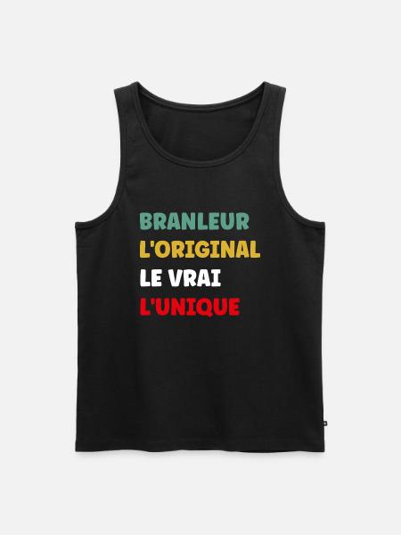 branleur - Débardeur bio Premium Homme - noir