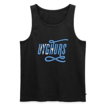uyghurs uiguren - Männer Premium Bio Tank Top - Schwarz - Vorne - Michal (187cm)