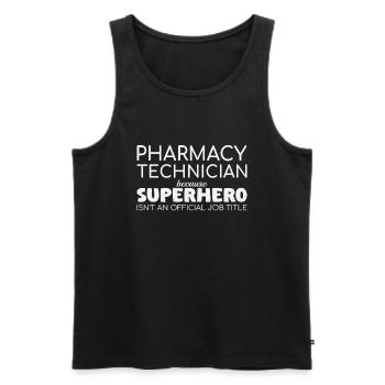 Pharmacy technician Superhero - Männer Premium Bio Tank Top - Schwarz - Vorne - Michal (187cm)