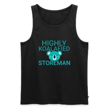 Storeman Koalafied - Men's Premium Organic Tank Top - black - Front - AI Model Male 178 light (178cm)