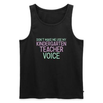 Kindergarten Teacher Voice - Men's Premium Organic Tank Top - black - Front - AI Model Male 178 light (178cm)