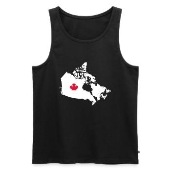 Kanada, Canada Map - Débardeur bio Premium Homme - noir - Devant - Michal (187cm)