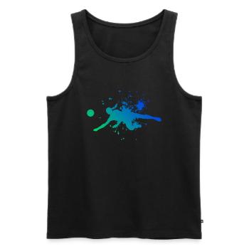 Volleyeurs masculins Jeux de volley-ball Volleyballsp - Débardeur bio Premium Homme - noir - Devant - Michal (187cm)