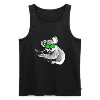 Koala Tierliebhaber Naturfans Sonnenbrille Musik K - Männer Premium Bio Tank Top - Schwarz - Vorne - AI Model Male 178 light (178cm)