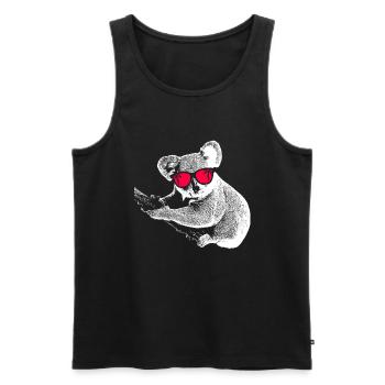 Koala Tierliebhaber Naturfans Sonnenbrille Musik K - Männer Premium Bio Tank Top - Schwarz - Vorne - AI Model Male 178 light (178cm)