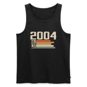 2004 Jahrgang - Retro 2004 Geburtstagsgeschenk 2004 - Männer Premium Bio Tank Top - Schwarz - Vorne - AI Model Male 178 light (178cm)