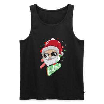 Santa Claus - Men's Premium Organic Tank Top - black - Front - AI Model Male 178 light (178cm)