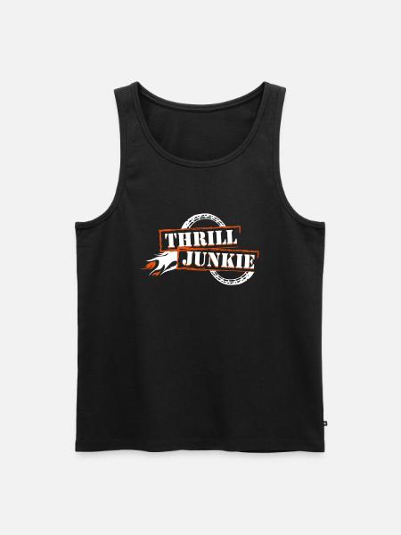 Thrill Junkie - Männer Premium Bio Tank Top - Schwarz