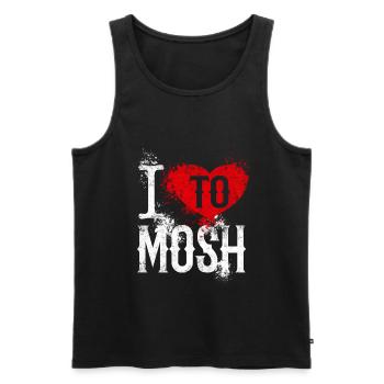 I Love to Mosh - Men's Premium Organic Tank Top - black - Front - AI Model Male 178 light (178cm)