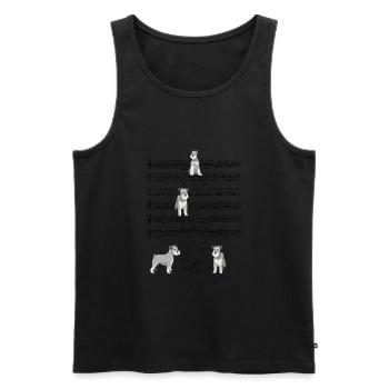 Schnauzer Dog Partition De Musique Cadeau - Débardeur bio Premium Homme - noir - Devant - Michal (187cm)