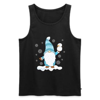 Noël Noël Gnomies - Débardeur bio Premium Homme - noir - Devant - Michal (187cm)