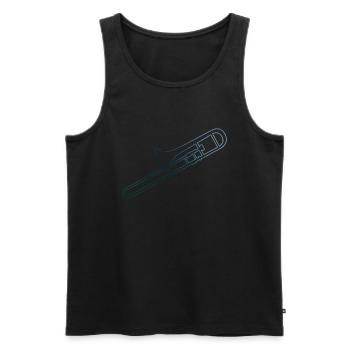 Trombone Jazz Femmes Trombone Hommes Cuivres - Débardeur bio Premium Homme - noir - Devant - Michal (187cm)