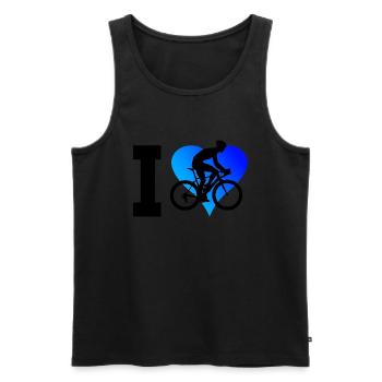 Cyclisme sur route Cyclisme sur route Cyclistes sur route Hommes - Débardeur bio Premium Homme - noir - Devant - Michal (187cm)