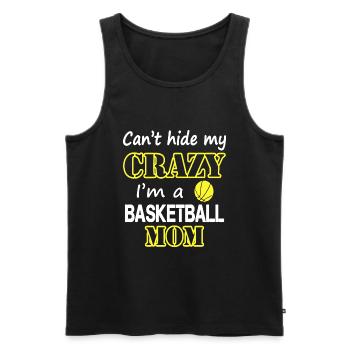 Crazy Basketball Mom - Men's Premium Organic Tank Top - black - Front - Michal (187cm)