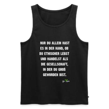 Chemises végétaliennes contre le bingo aux conneries anti-vegan - Débardeur bio Premium Homme - noir - Devant - AI Model Male 178 light (178cm)