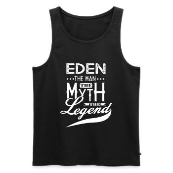 Eden tshirt personnalisé prénom eden - Débardeur bio Premium Homme - noir - Devant - AI Model Male 178 light (178cm)
