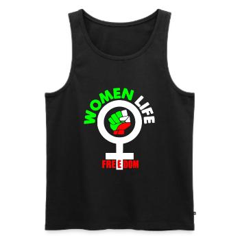 Women life freedom - Men's Premium Organic Tank Top - black - Front - Michal (187cm)