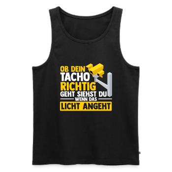 Schrauber Mechaniker Tuning Auto Tacho Rennwagen D - Männer Premium Bio Tank Top - Schwarz - Vorne - AI Model Male 178 light (178cm)