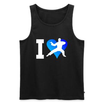 Kung Fu Kungfu Women's Martial Arts Men Wushu - Men's Premium Organic Tank Top - black - Front - AI Model Male 178 light (178cm)