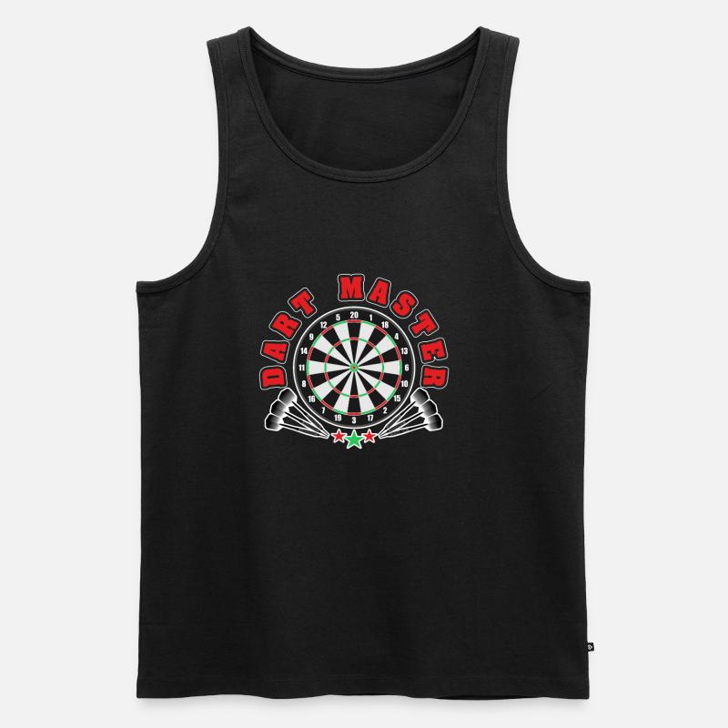 Dart Pfeil Darts - Männer Premium Bio Tank Top - Schwarz
