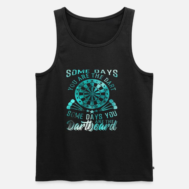 Dart Pfeil Darts - Männer Premium Bio Tank Top - Schwarz