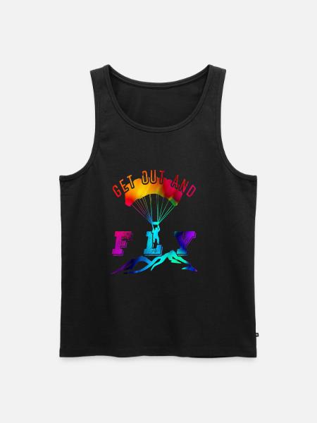 Paragliding - Men's Premium Organic Tank Top - black