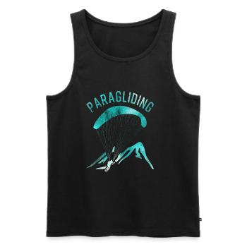 Paragliding - Débardeur bio Premium Homme - noir - Devant - AI Model Male 178 light (178cm)