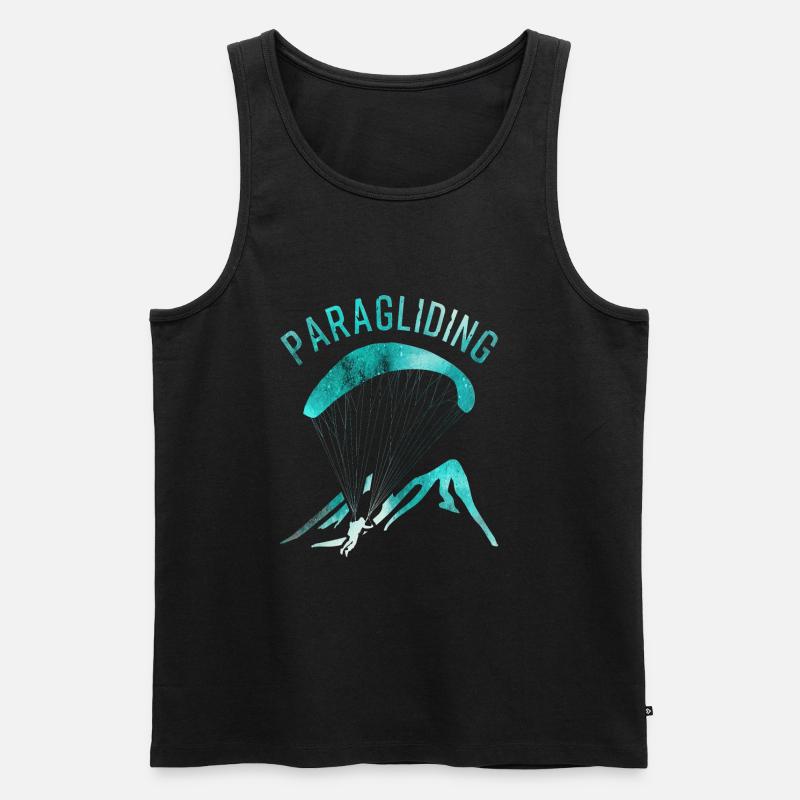 Paragliding - Männer Premium Bio Tank Top - Schwarz