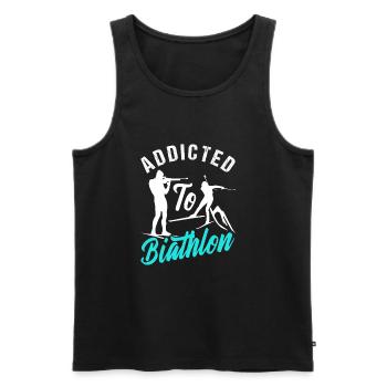 Biathlon - Männer Premium Bio Tank Top - Schwarz - Vorne - Michal (187cm)