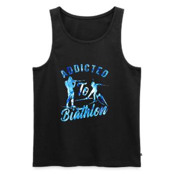 Biathlon - Männer Premium Bio Tank Top - Schwarz - Vorne - Michal (187cm)