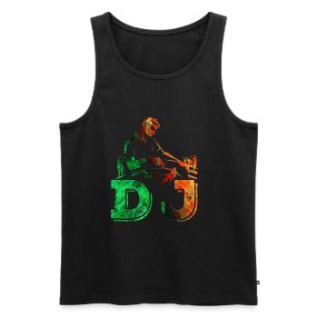 Dj - Débardeur bio Premium Homme - noir - Devant - Michal (187cm)