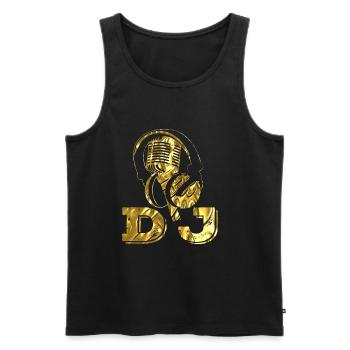 Dj - Débardeur bio Premium Homme - noir - Devant - Michal (187cm)