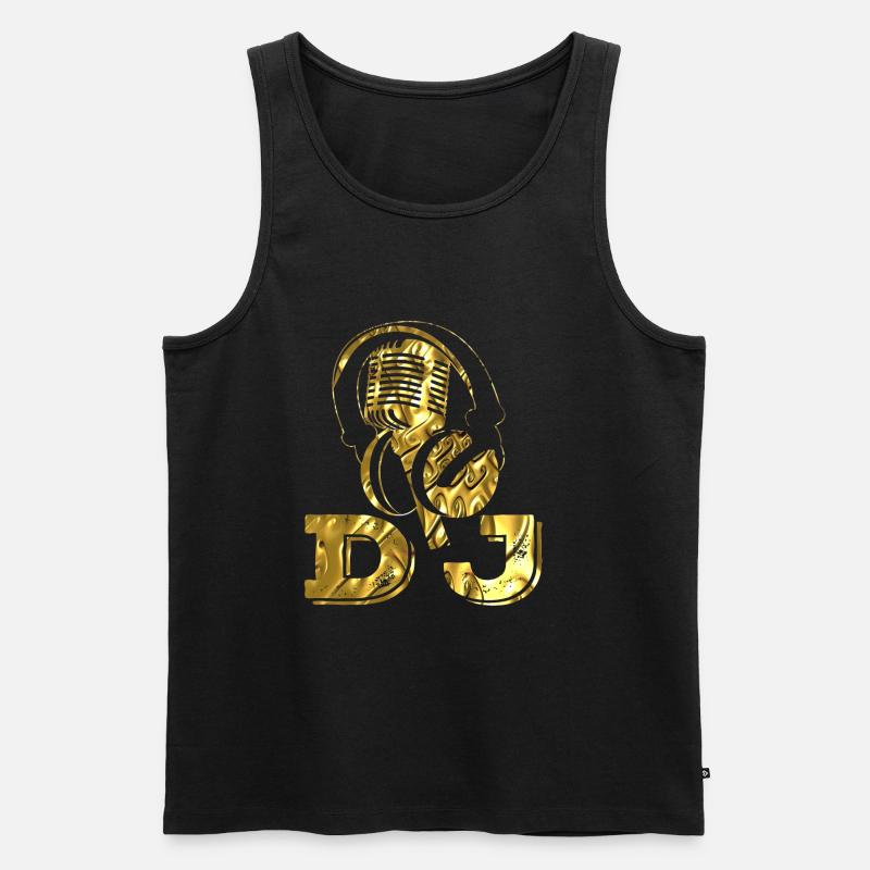 Dj - Männer Premium Bio Tank Top - Schwarz