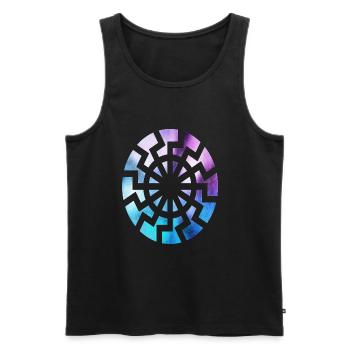 Crop circles - Men's Premium Organic Tank Top - black - Front - AI Model Male 178 light (178cm)