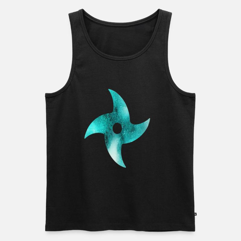 Ninja - Männer Premium Bio Tank Top - Schwarz
