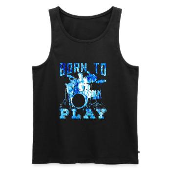 Percussion - Men's Premium Organic Tank Top - black - Front - Michal (187cm)