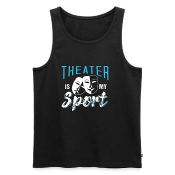 Théâtre - Débardeur bio Premium Homme - noir - Devant - Michal (187cm)