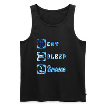 Trampolin - Männer Premium Bio Tank Top - Schwarz - Vorne - AI Model Male 178 light (178cm)