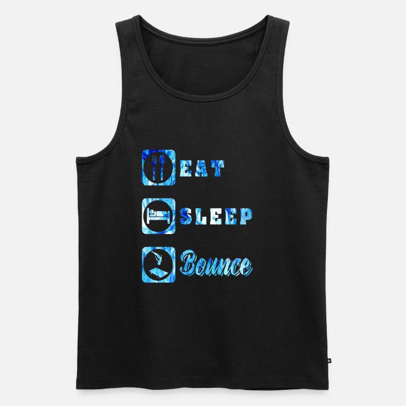Trampolin - Männer Premium Bio Tank Top - Schwarz