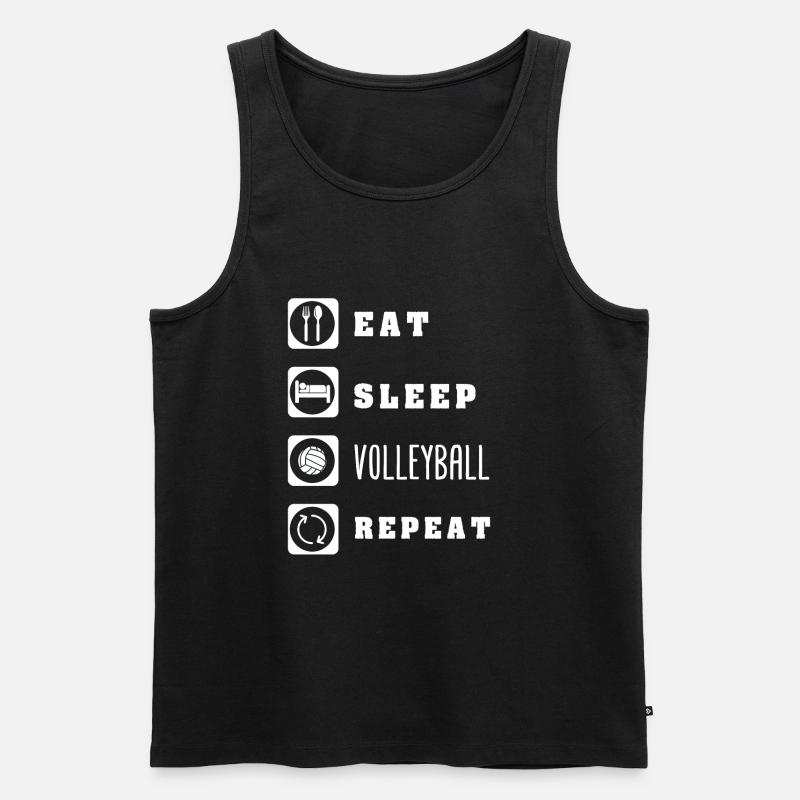 Volleyball - Männer Premium Bio Tank Top - Schwarz