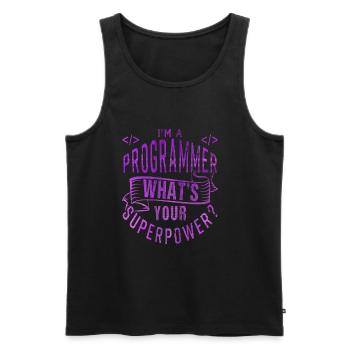 Programmierer - Männer Premium Bio Tank Top - Schwarz - Vorne - AI Model Male 178 light (178cm)