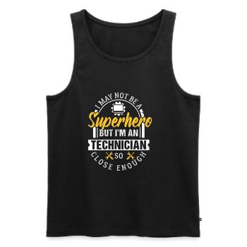 Techniker - Männer Premium Bio Tank Top - Schwarz - Vorne - AI Model Male 178 light (178cm)