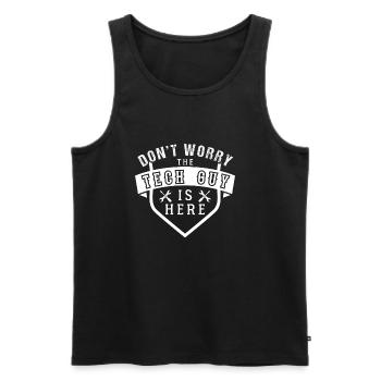Techniker - Männer Premium Bio Tank Top - Schwarz - Vorne - AI Model Male 178 light (178cm)