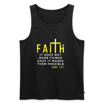 Jesus - Männer Premium Bio Tank Top - Schwarz - Vorne - Michal (187cm)