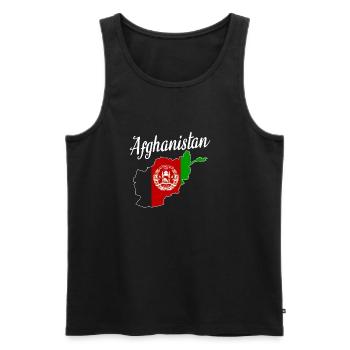 Afghanistan - Männer Premium Bio Tank Top - Schwarz - Vorne - AI Model Male 178 light (178cm)