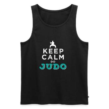 Judo - Débardeur bio Premium Homme - noir - Devant - AI Model Male 178 light (178cm)