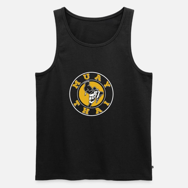 Muay Thai - Männer Premium Bio Tank Top - Schwarz