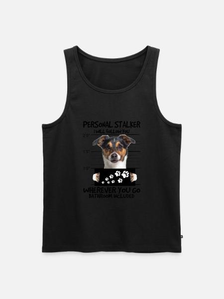 Jack Russel - Männer Premium Bio Tank Top - Schwarz