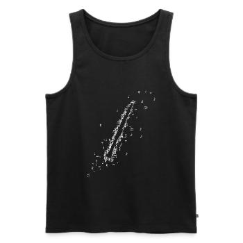 Clarinette Clarinettes Notes de musique Instrument à vent - Débardeur bio Premium Homme - noir - Devant - Michal (187cm)