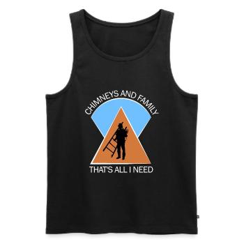 Chimney sweep chimney sweep - Men's Premium Organic Tank Top - black - Front - AI Model Male 178 light (178cm)